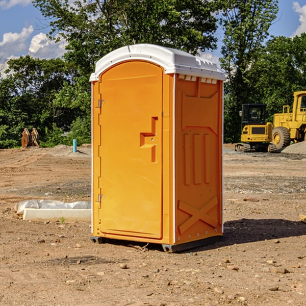 how often are the portable restrooms cleaned and serviced during a rental period in Kiowa County OK